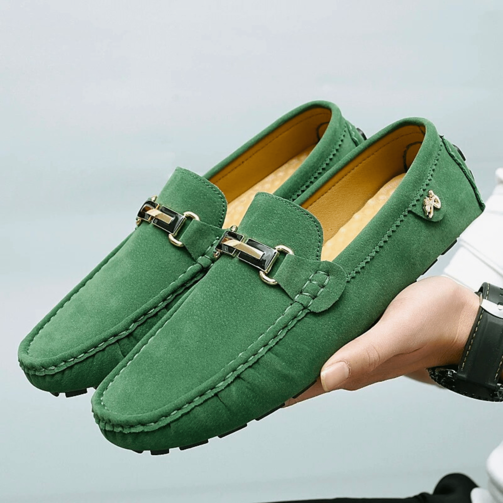 HeritageBuckleLeatherLoafers