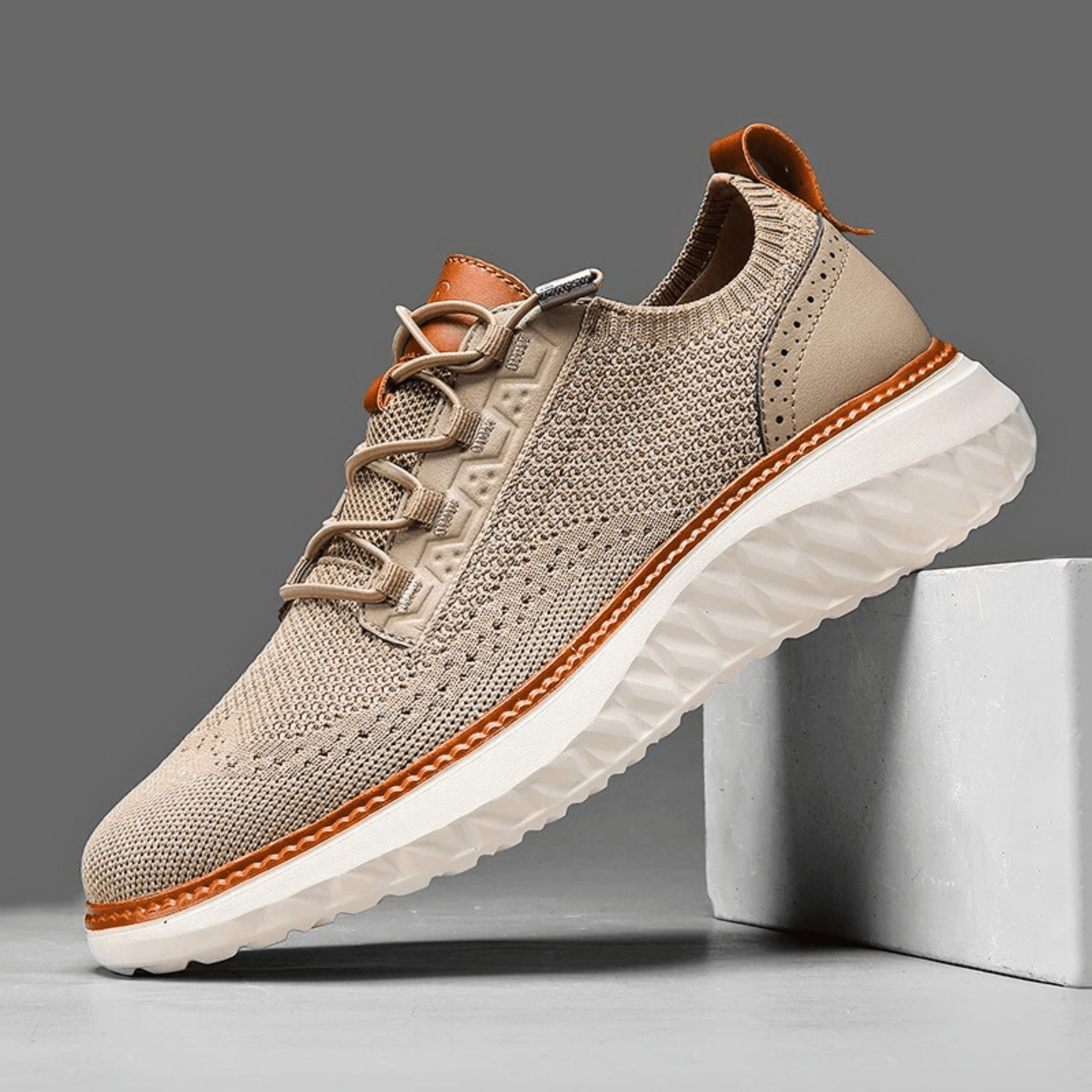 Molvana - AeroStep Mesh Sneaker - 14:193#Khaki;200000124:100010483