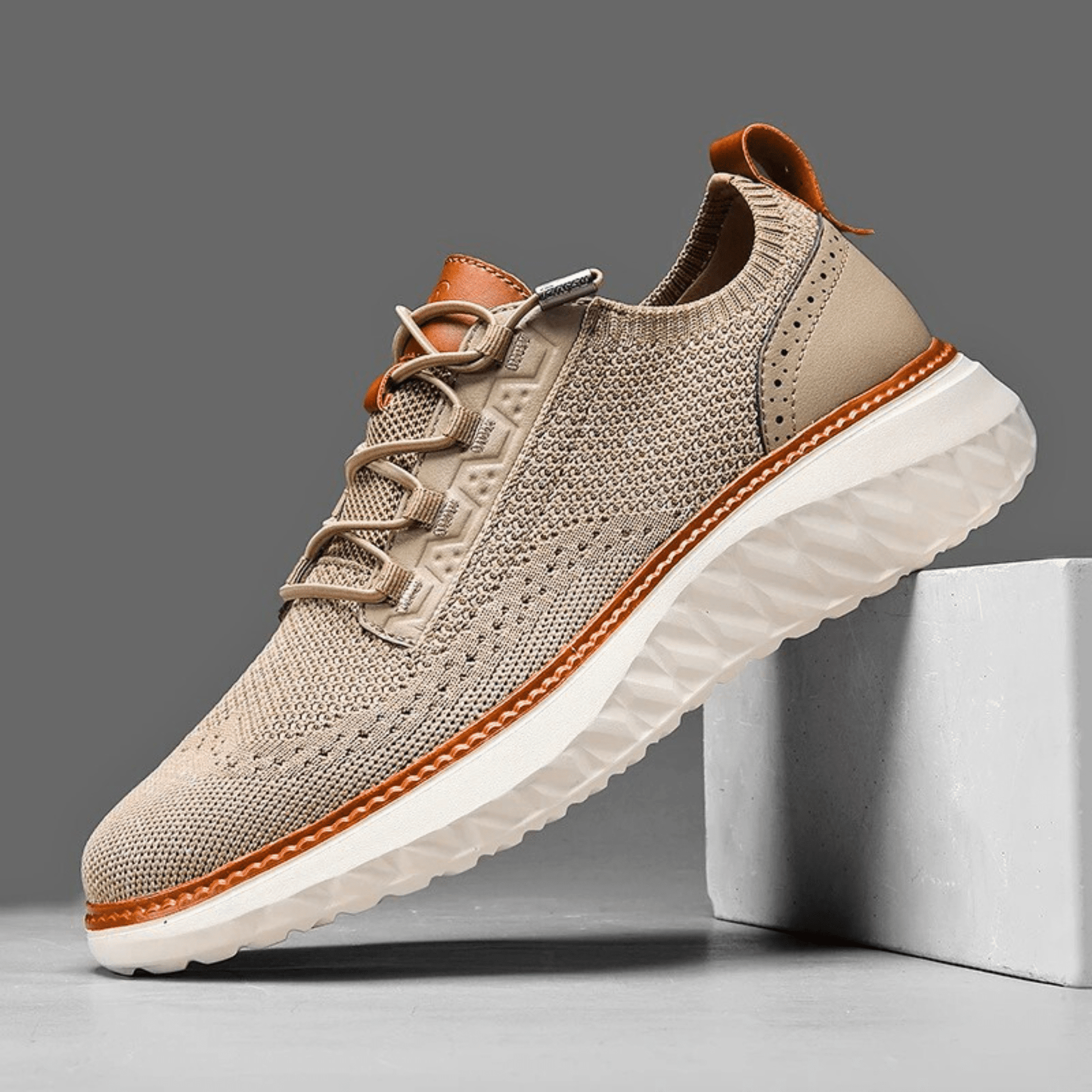 Molvana - AeroStep Mesh Sneaker - 14:193#Khaki;200000124:100010483