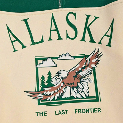 Alaska Eagle Graphic Zipped Sweatshirt - Molvana