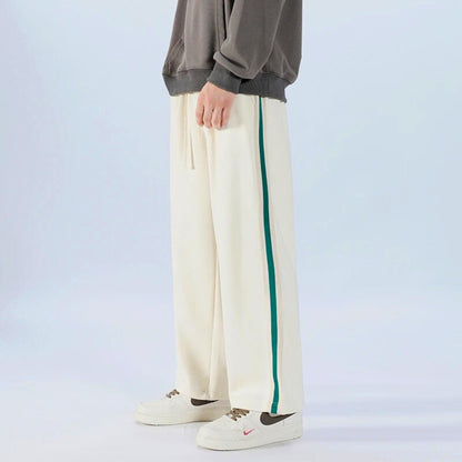 High - Waisted Loose Fit Striped Sweatpants - Molvana