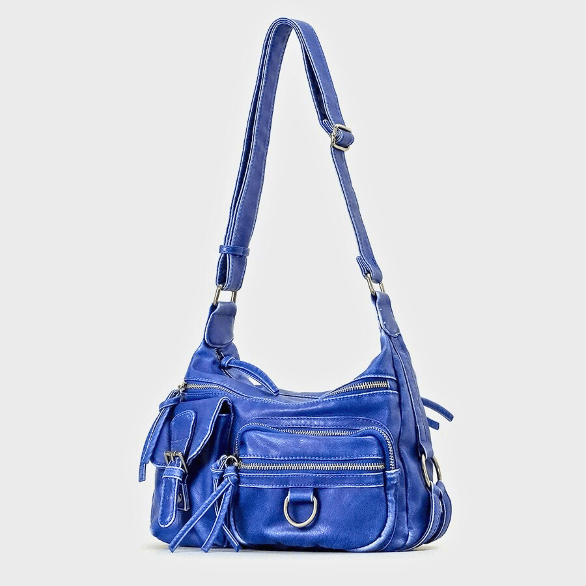 LuxeWashed Retro Leather Shoulder Bag - Molvana