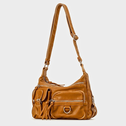 LuxeWashed Retro Leather Shoulder Bag - Molvana