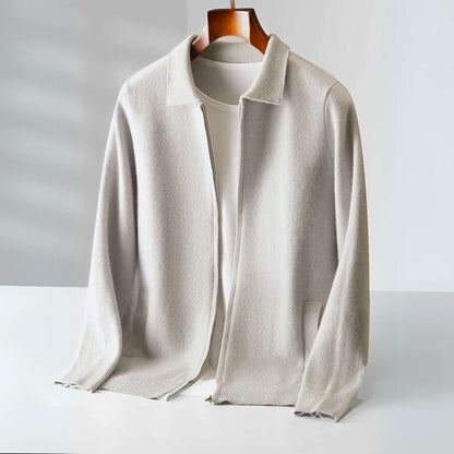 Merino Zip - up Cardigan - Molvana