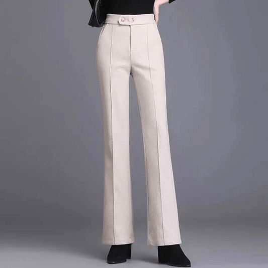 Molvana - Aurela High - Waist Trousers - 14:1254#apricot;5:4183