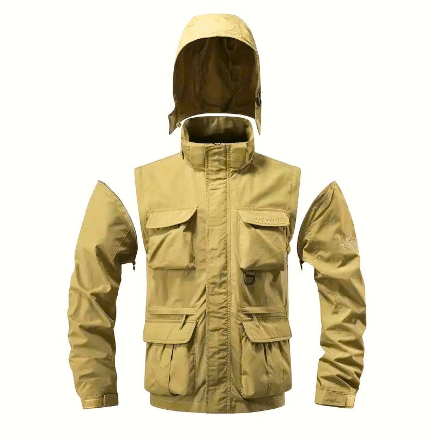 Multi - Pocket Detachable All - Weather Jacket - Molvana